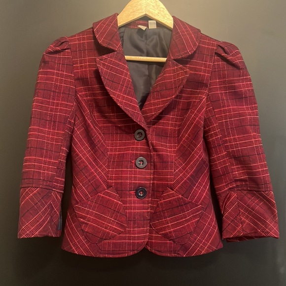 GO International x Target Plaid Shrunken Blazer - Picture 3 of 7